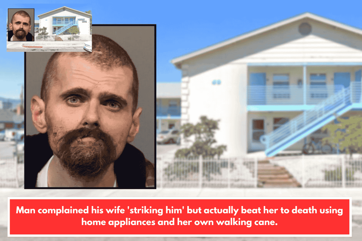 Man complained his wife 'striking him' but actually beat her to death using home appliances and her own walking cane.