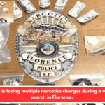 A man is facing multiple narcotics charges during a vehicle search in Florence.