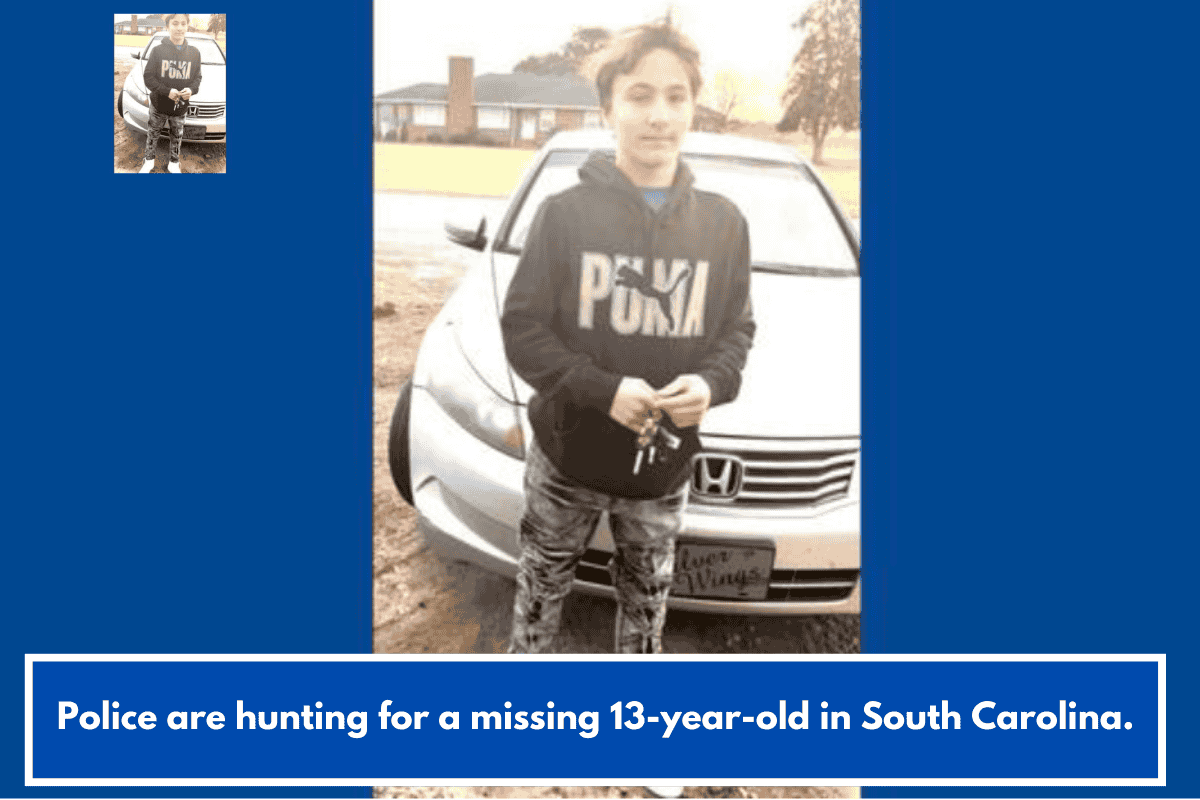 Police are hunting for a missing 13-year-old in South Carolina.