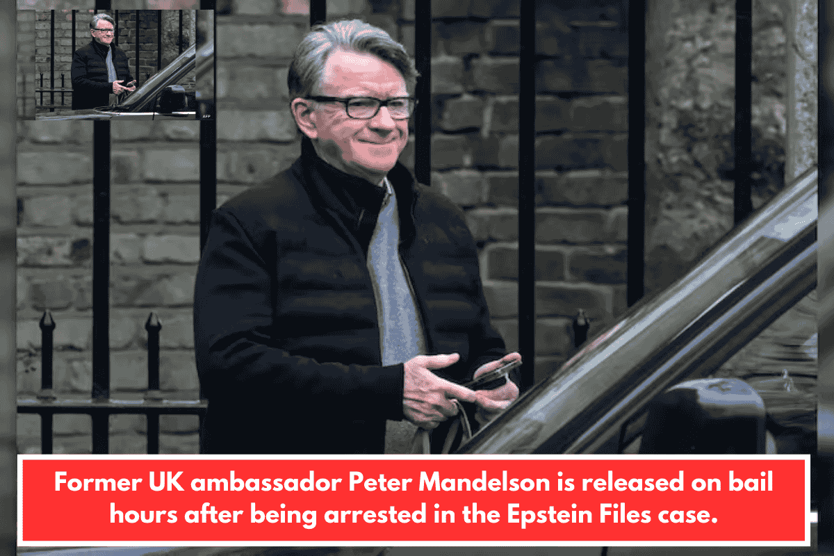 Former UK ambassador Peter Mandelson is released on bail hours after being arrested in the Epstein Files case.