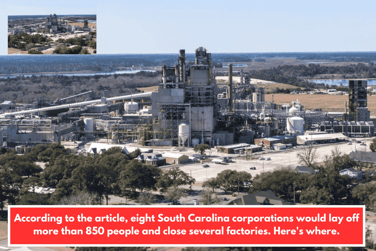 According to the article, eight South Carolina corporations would lay off more than 850 people and close several factories. Here's where.
