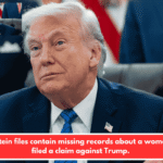 The Epstein files contain missing records about a woman who filed a claim against Trump.