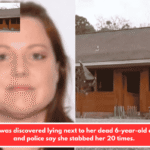 A mother was discovered lying next to her dead 6-year-old daughter, and police say she stabbed her 20 times.