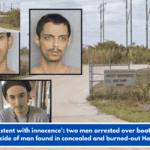 Inconsistent with innocence': two men arrested over boat ramp homicide of man found in concealed and burned-out Honda.