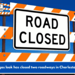 A gas leak has closed two roadways in Charleston.