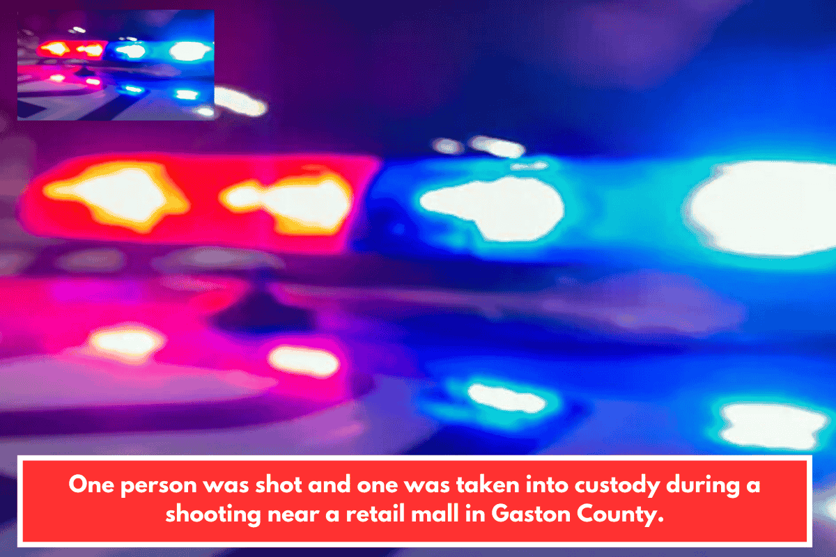 One person was shot and one was taken into custody during a shooting near a retail mall in Gaston County.