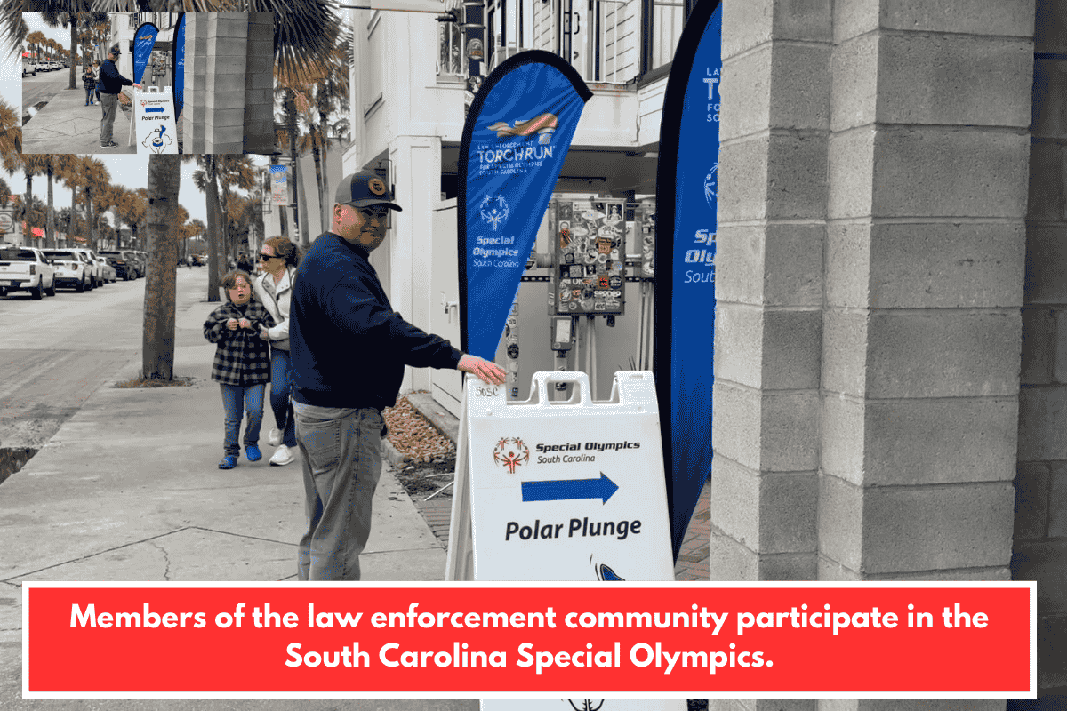 Members of the law enforcement community participate in the South Carolina Special Olympics.