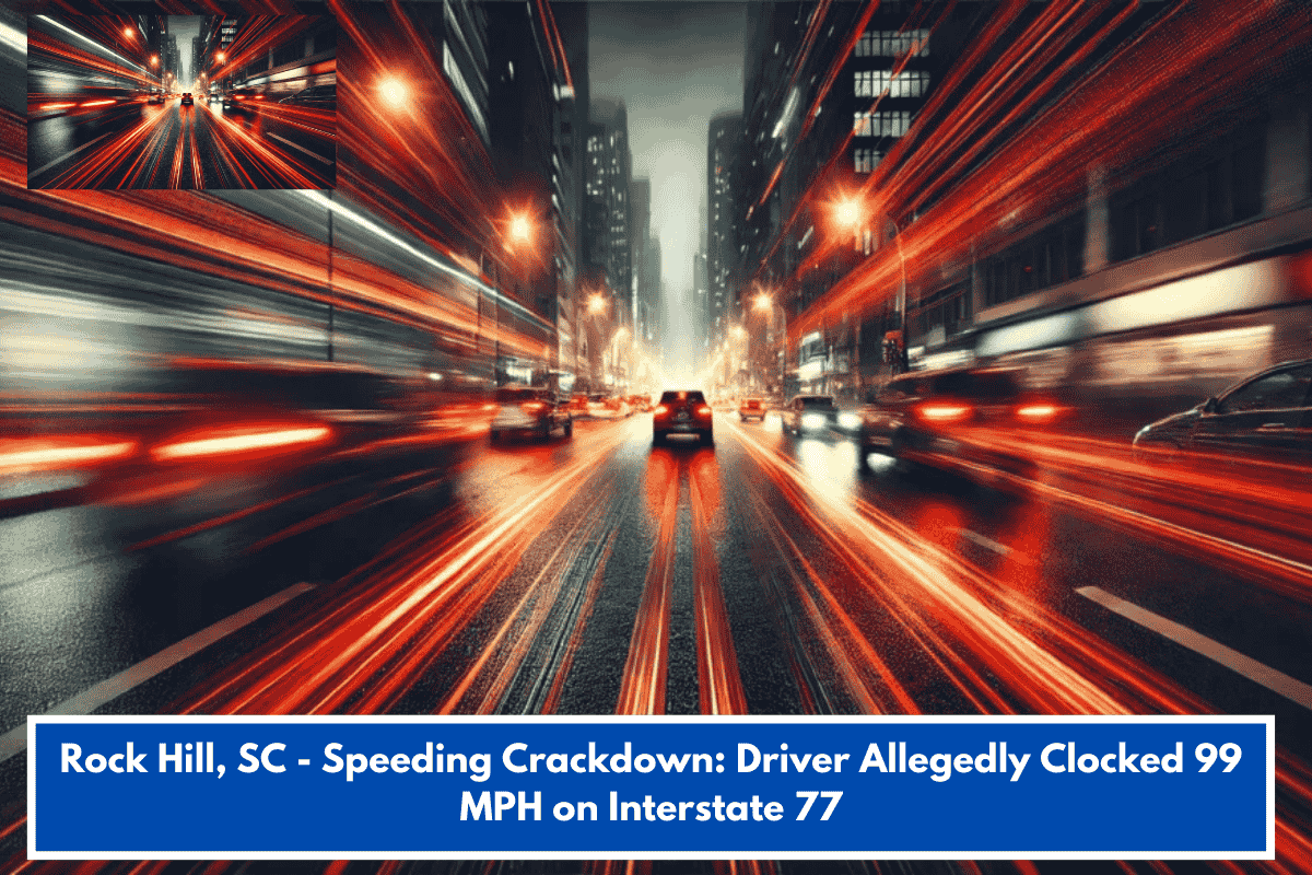 Rock Hill, SC - Speeding Crackdown: Driver Allegedly Clocked 99 MPH on Interstate 77