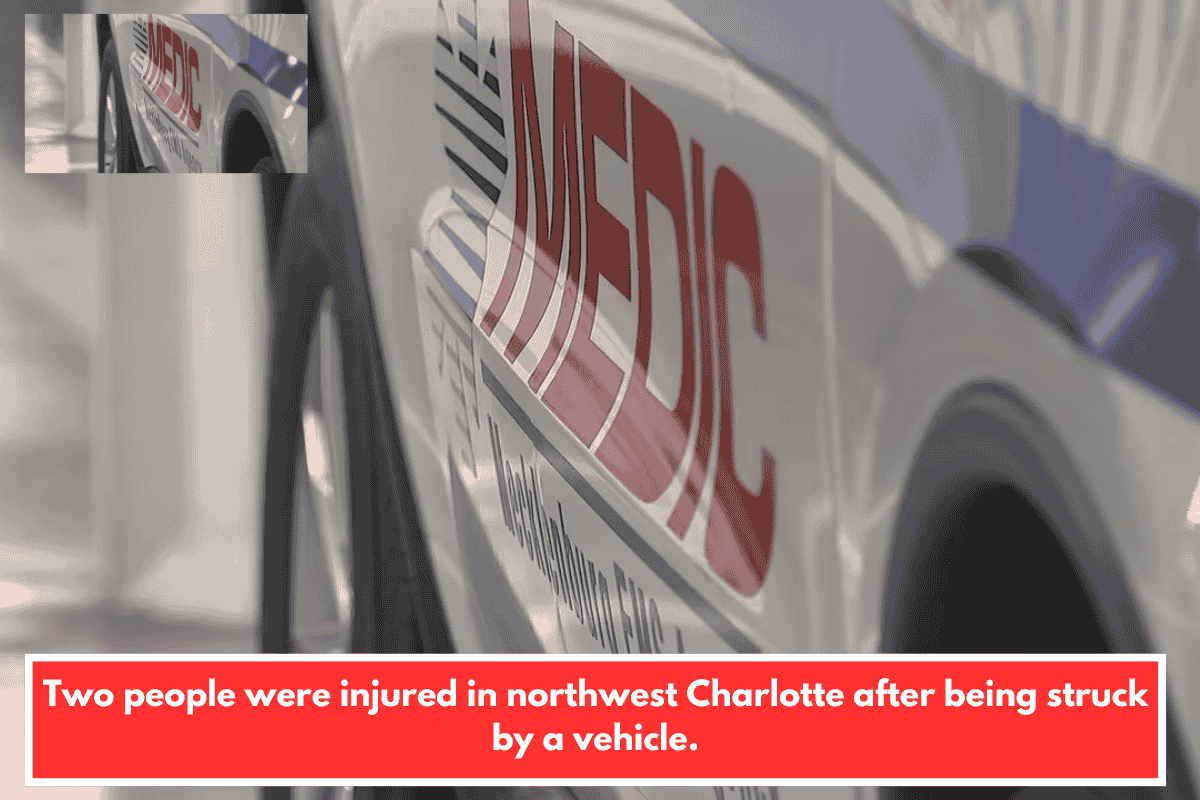 Two people were injured in northwest Charlotte after being struck by a vehicle.