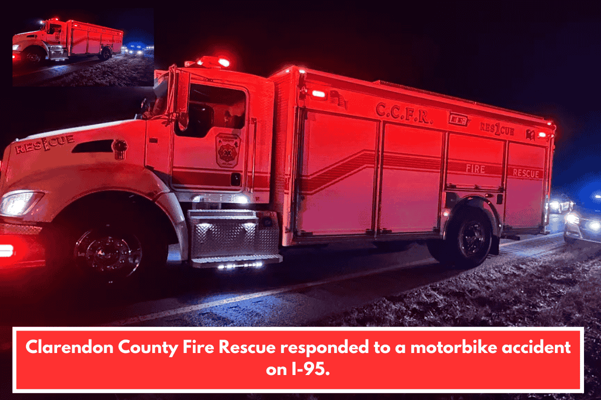 Clarendon County Fire Rescue responded to a motorbike accident on I-95.