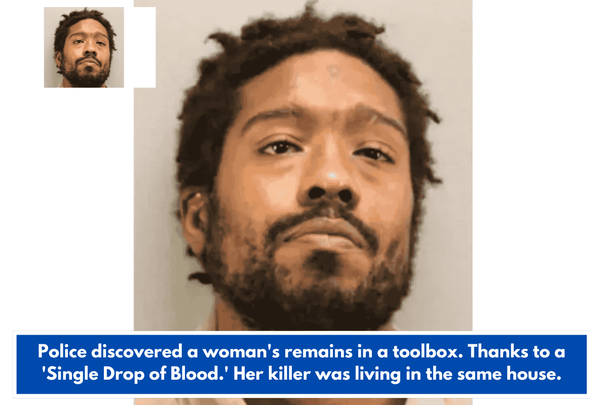 Police discovered a woman's remains in a toolbox. Thanks to a 'Single Drop of Blood.' Her killer was living in the same house.