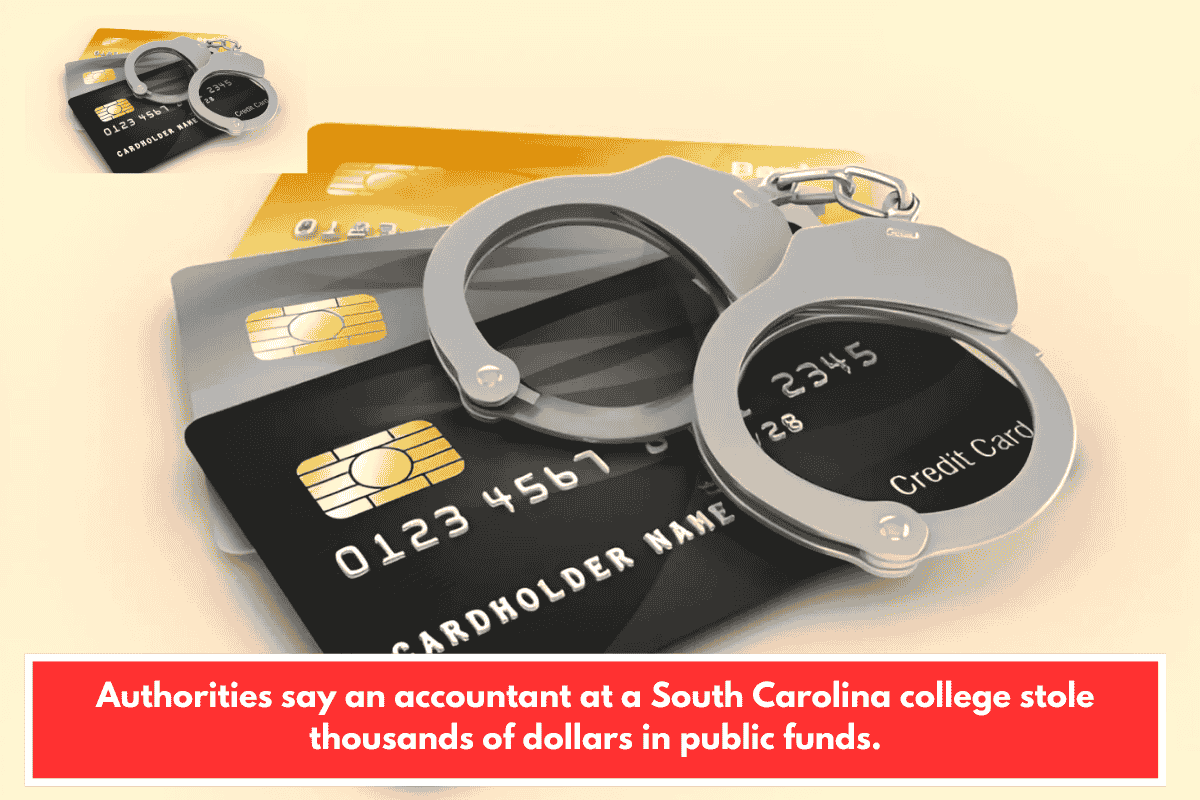 Authorities say an accountant at a South Carolina college stole thousands of dollars in public funds.
