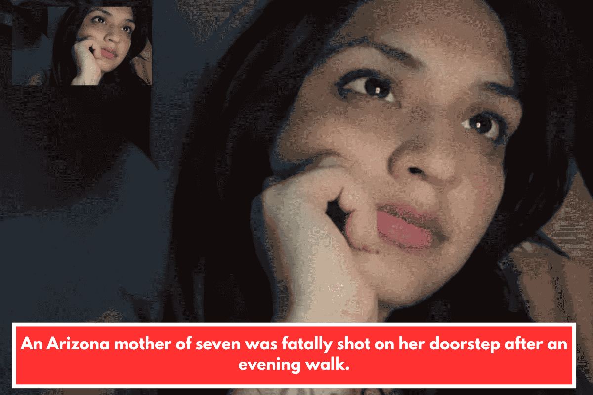 An Arizona mother of seven was fatally shot on her doorstep after an evening walk.