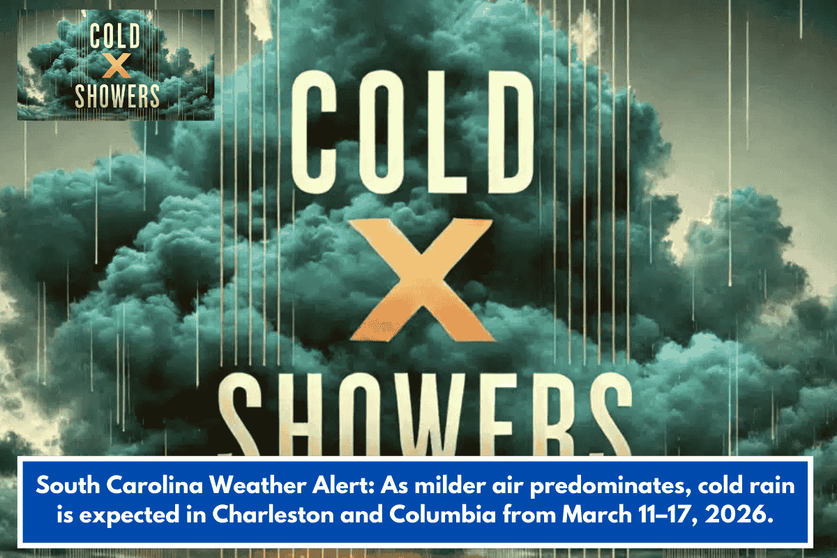 South Carolina Weather Alert: As milder air predominates, cold rain is expected in Charleston and Columbia from March 11–17, 2026.