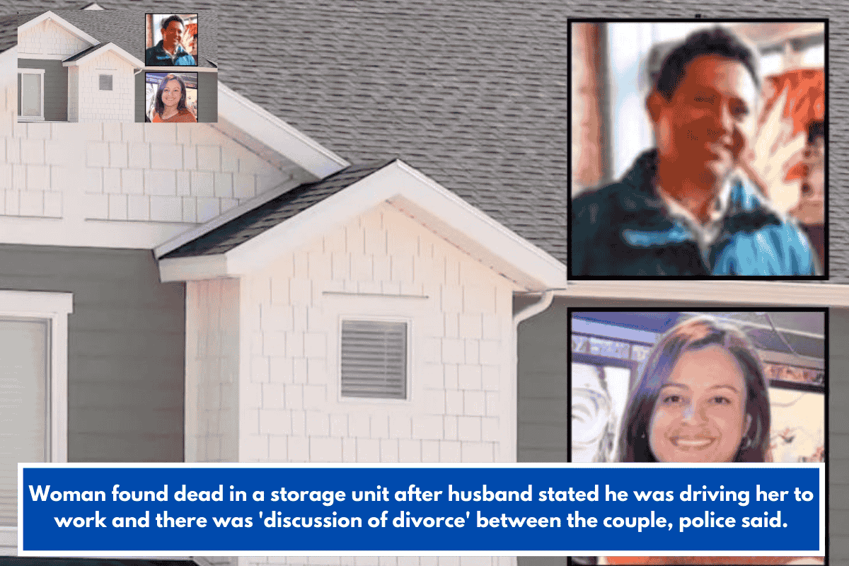 Woman found dead in a storage unit after husband stated he was driving her to work and there was 'discussion of divorce' between the couple, police said.