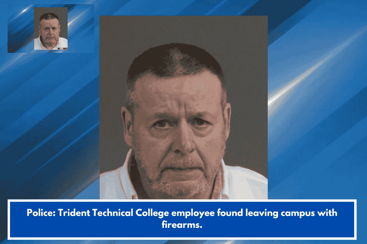 Police: Trident Technical College employee found leaving campus with firearms.