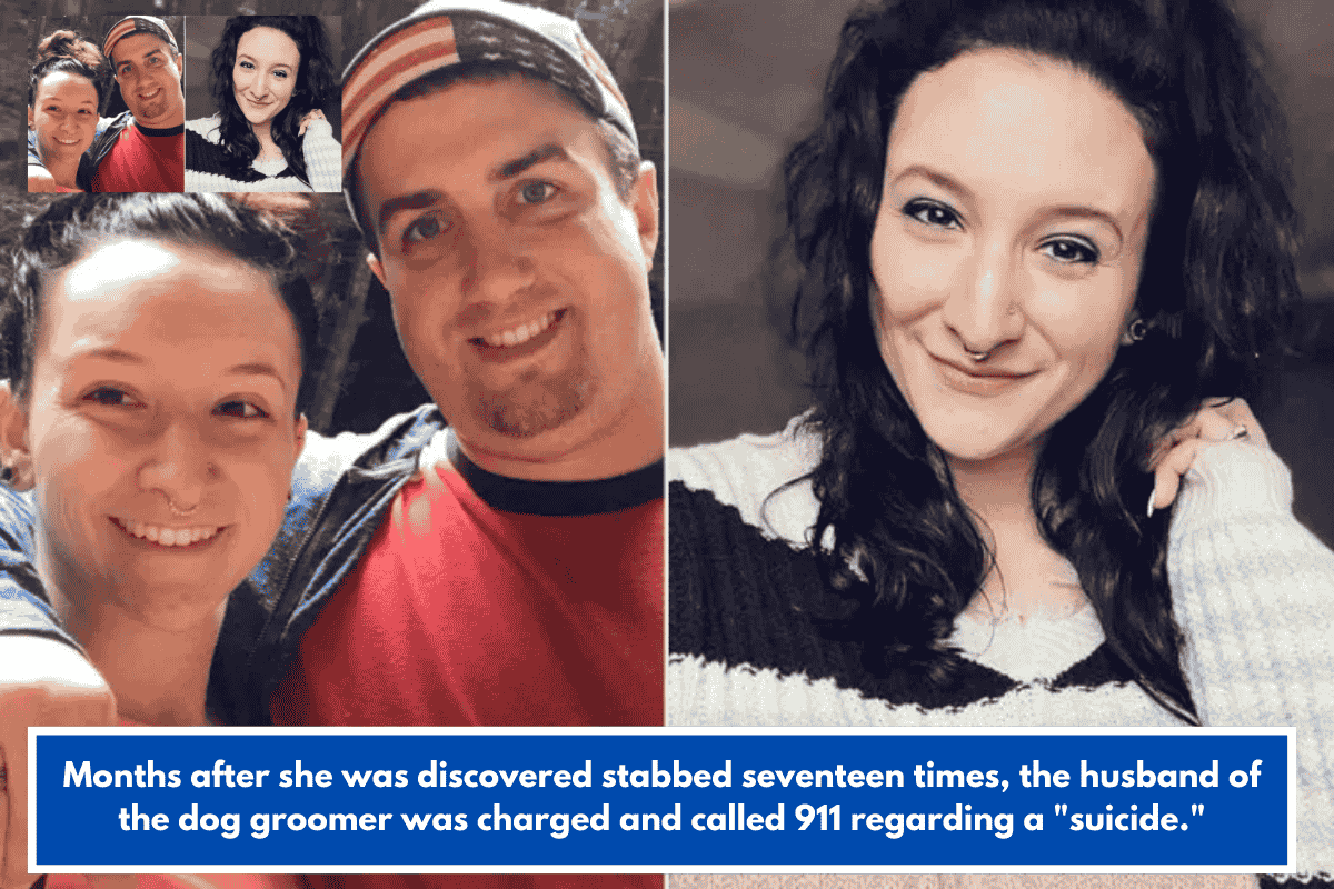 Months after she was discovered stabbed seventeen times, the husband of the dog groomer was charged and called 911 regarding a "suicide."