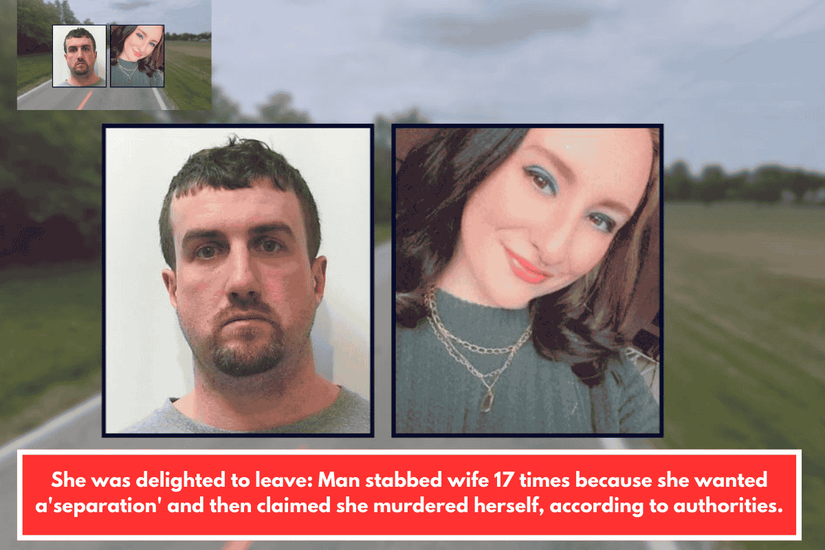 She was delighted to leave: Man stabbed wife 17 times because she wanted a'separation' and then claimed she murdered herself, according to authorities.