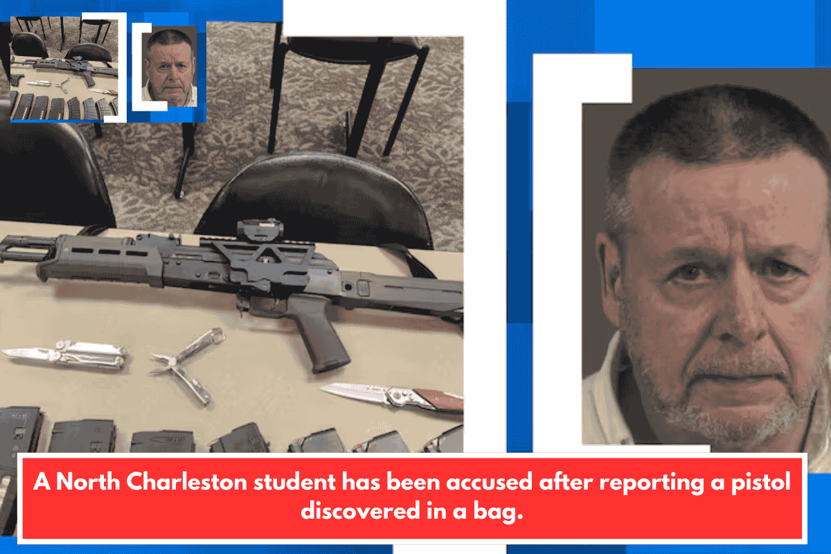 A North Charleston student has been accused after reporting a pistol discovered in a bag.