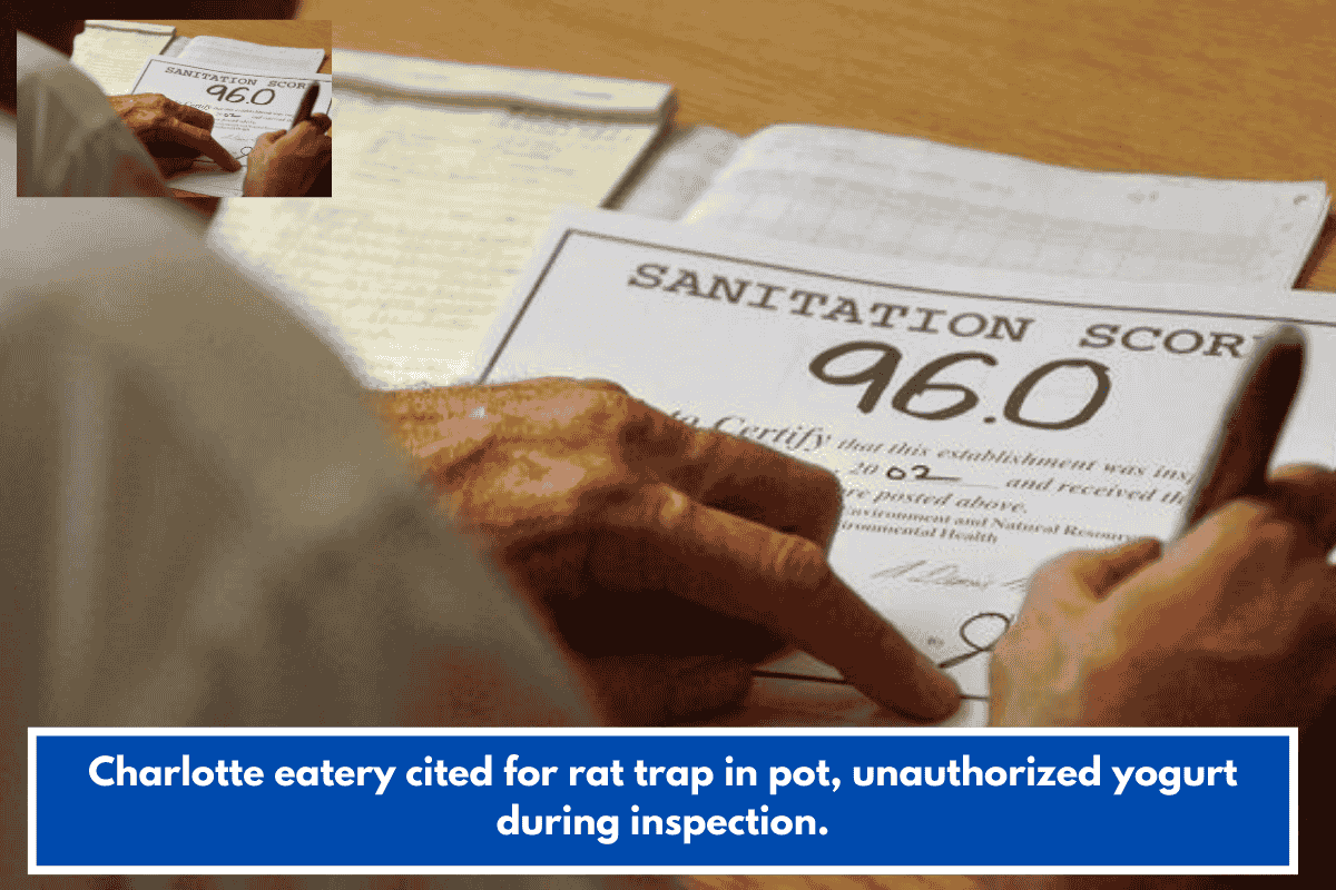 Charlotte eatery cited for rat trap in pot, unauthorized yogurt during inspection.