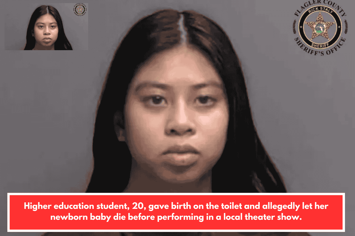 Higher education student, 20, gave birth on the toilet and allegedly let her newborn baby die before performing in a local theater show.