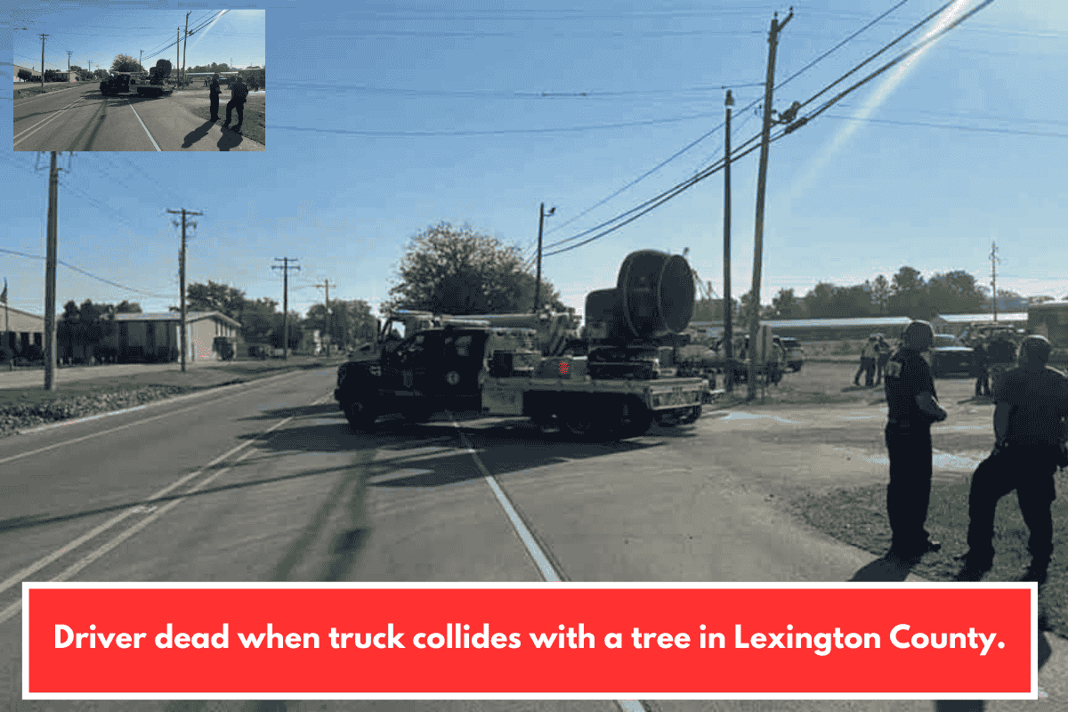 Driver dead when truck collides with a tree in Lexington County.