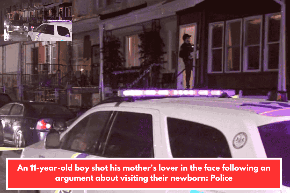 An 11-year-old boy shot his mother's lover in the face following an argument about visiting their newborn: Police