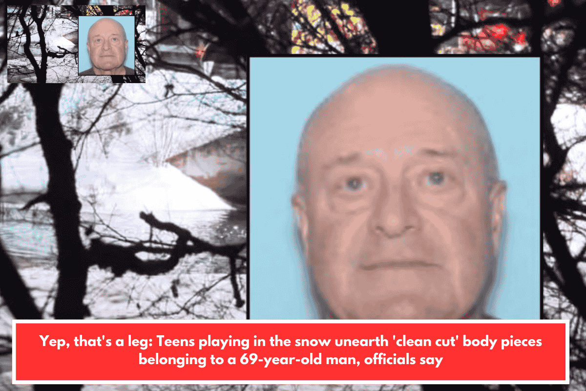 Yep, that's a leg: Teens playing in the snow unearth 'clean cut' body pieces belonging to a 69-year-old man, officials say