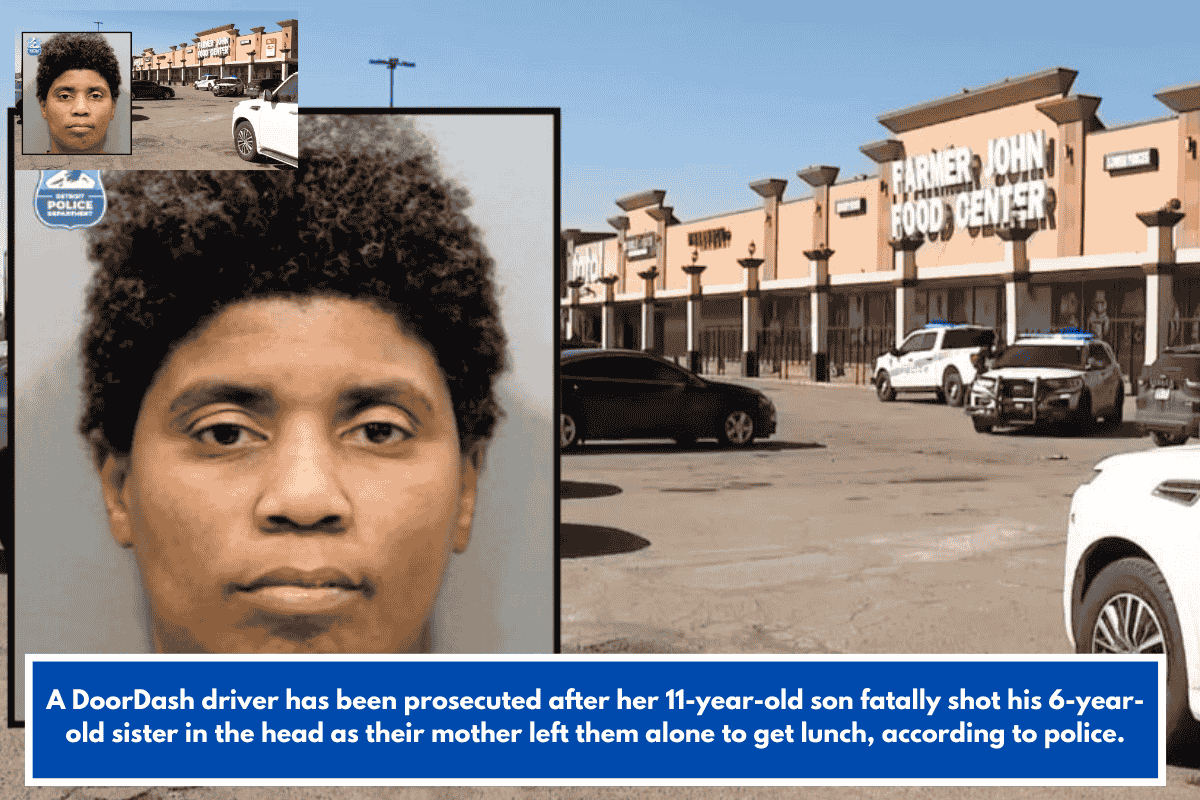 A DoorDash driver has been prosecuted after her 11-year-old son fatally shot his 6-year-old sister in the head as their mother left them alone to get lunch, according to police.