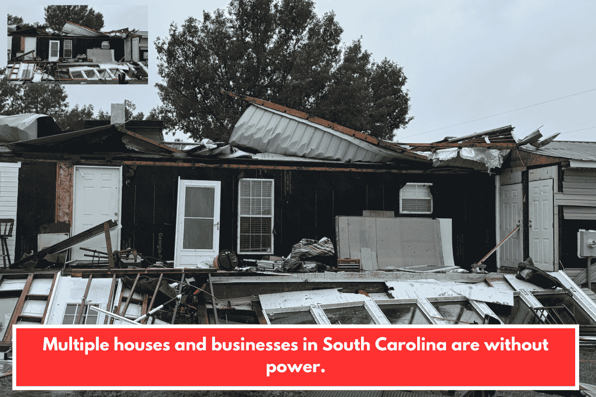 Multiple houses and businesses in South Carolina are without power.