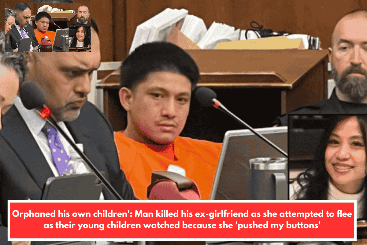Orphaned his own children': Man killed his ex-girlfriend as she attempted to flee as their young children watched because she 'pushed my buttons'