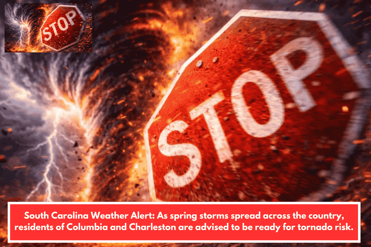 South Carolina Weather Alert: As spring storms spread across the country, residents of Columbia and Charleston are advised to be ready for tornado risk.