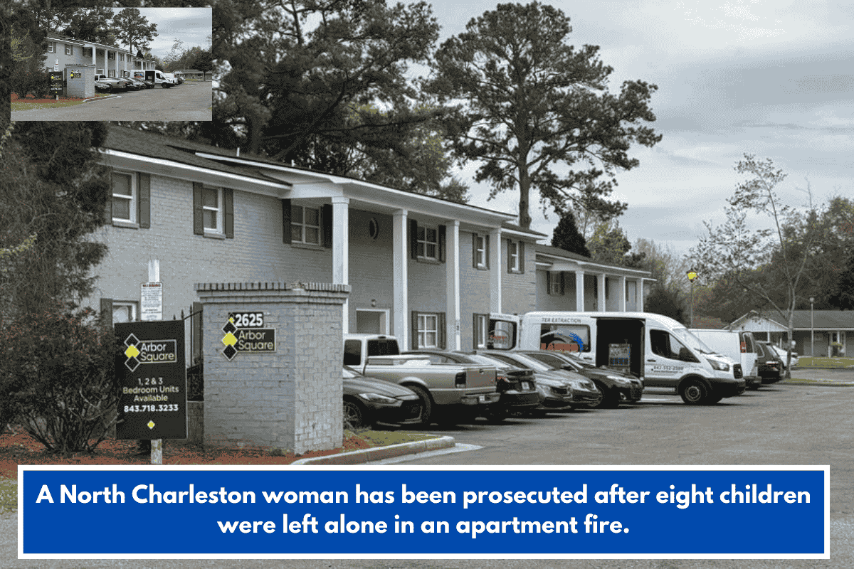 A North Charleston woman has been prosecuted after eight children were left alone in an apartment fire.