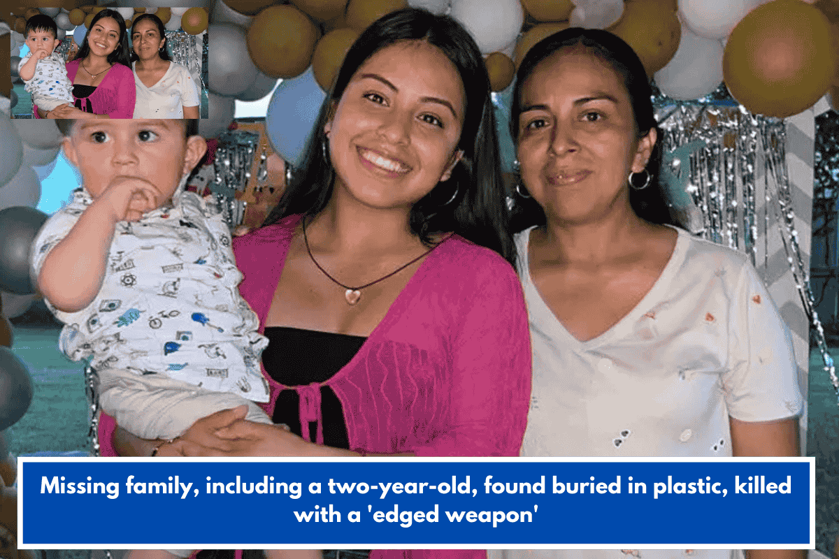 Missing family, including a two-year-old, found buried in plastic, killed with a 'edged weapon'