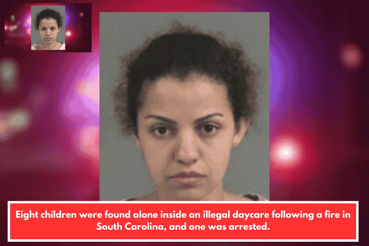 Eight children were found alone inside an illegal daycare following a fire in South Carolina, and one was arrested.