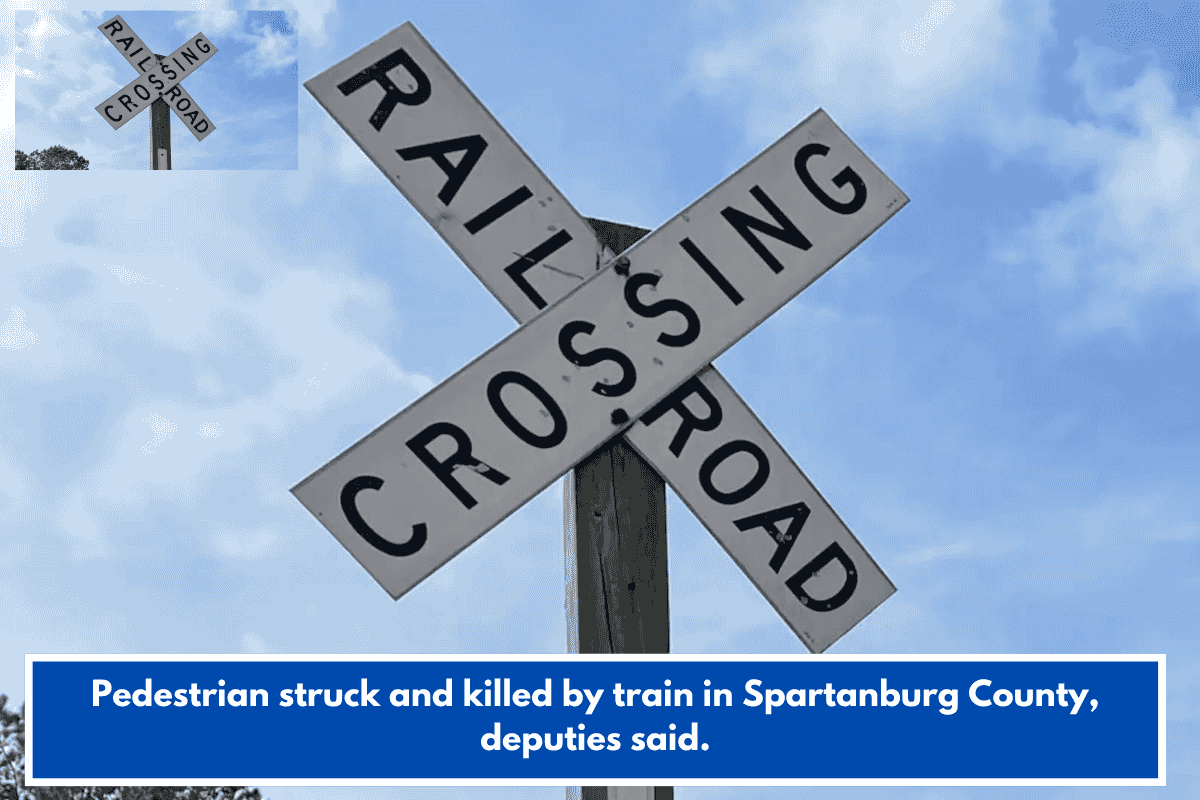 Pedestrian struck and killed by train in Spartanburg County, deputies said.