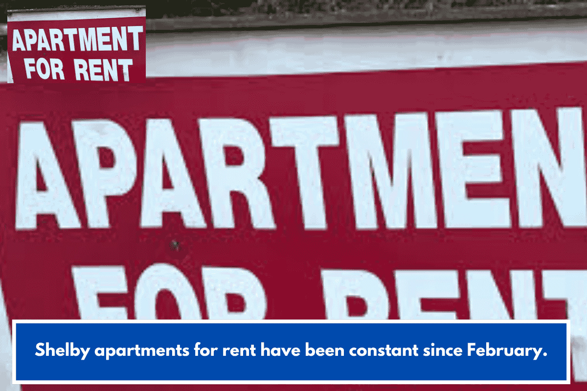 Shelby apartments for rent have been constant since February.