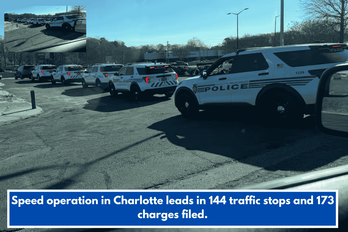 Speed operation in Charlotte leads in 144 traffic stops and 173 charges filed.