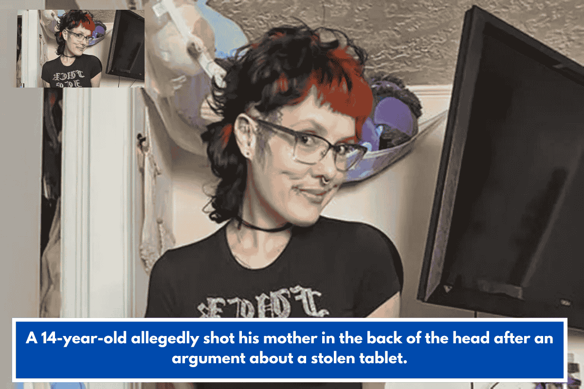 A 14-year-old allegedly shot his mother in the back of the head after an argument about a stolen tablet.