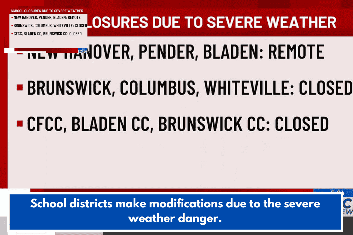 School districts make modifications due to the severe weather danger.