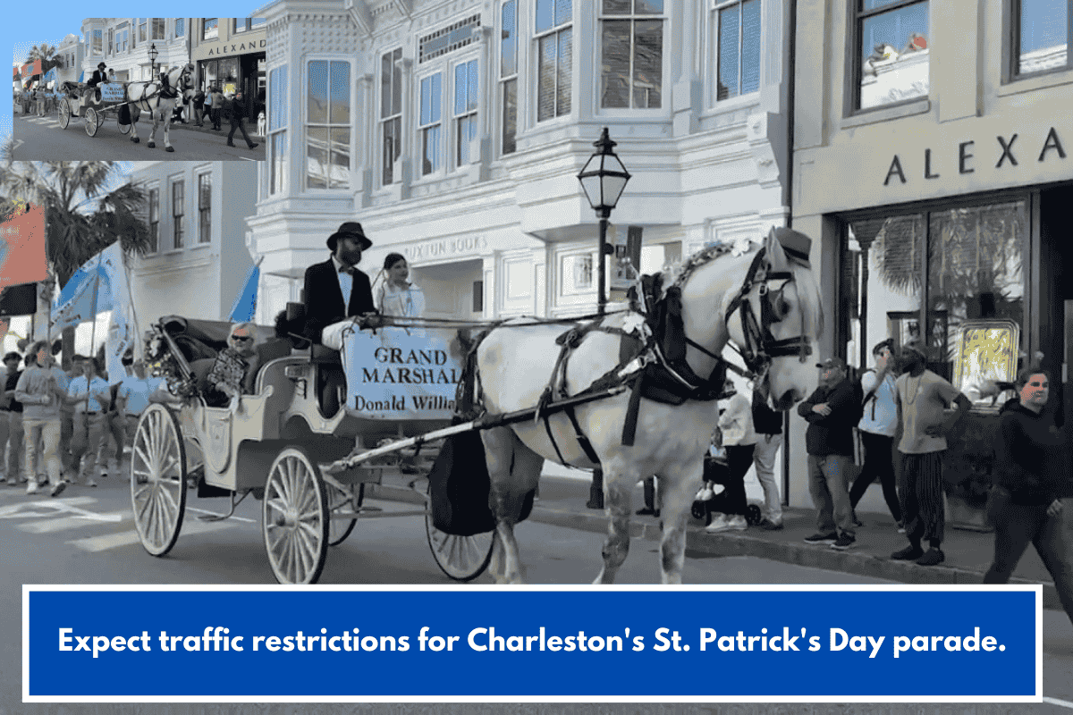 Expect traffic restrictions for Charleston's St. Patrick's Day parade.