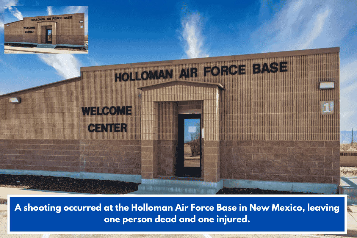 A shooting occurred at the Holloman Air Force Base in New Mexico, leaving one person dead and one injured.