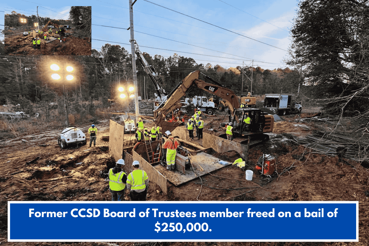 Former CCSD Board of Trustees member freed on a bail of $250,000.