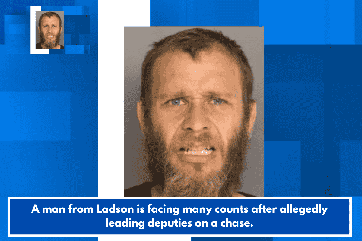 A man from Ladson is facing many counts after allegedly leading deputies on a chase.