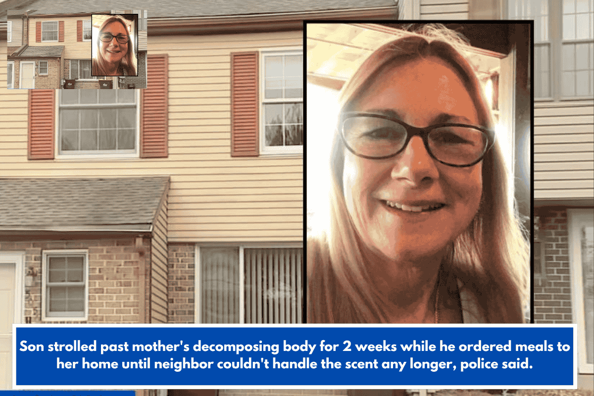 Son strolled past mother's decomposing body for 2 weeks while he ordered meals to her home until neighbor couldn't handle the scent any longer, police said.