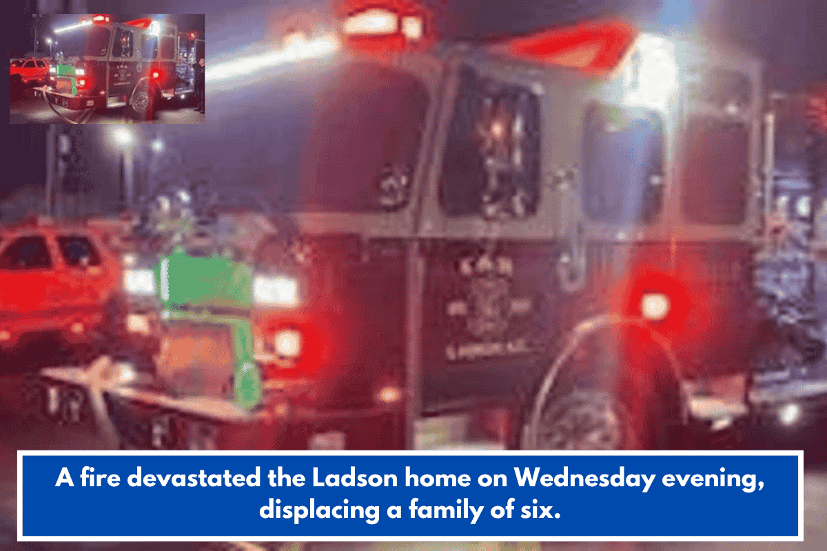 A fire devastated the Ladson home on Wednesday evening, displacing a family of six.