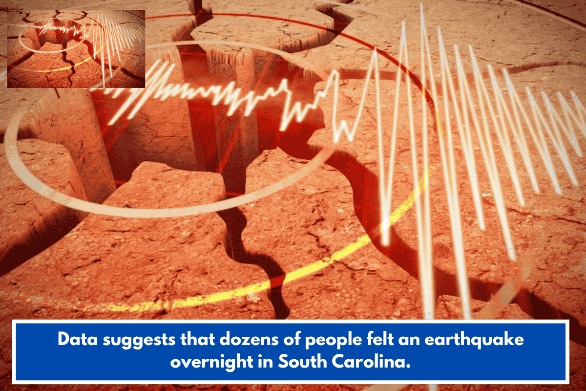 Data suggests that dozens of people felt an earthquake overnight in South Carolina.