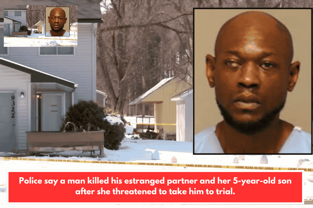 Police say a man killed his estranged partner and her 5-year-old son after she threatened to take him to trial.