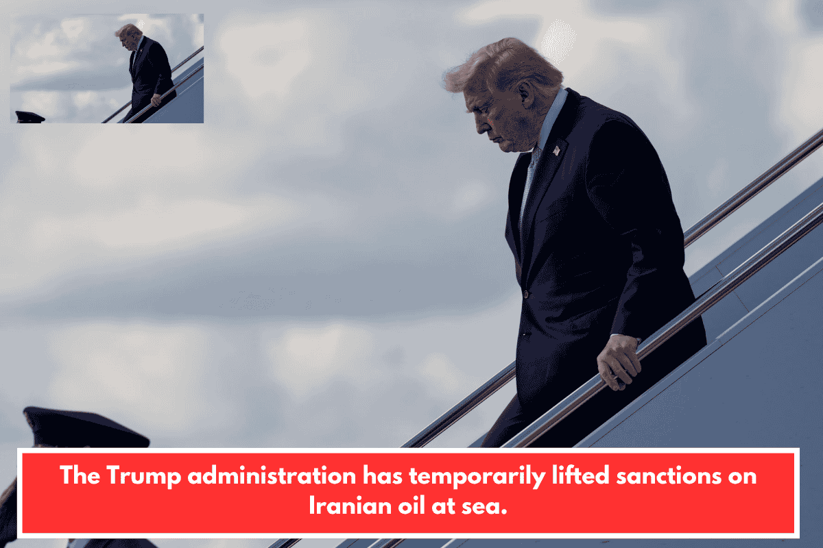The Trump administration has temporarily lifted sanctions on Iranian oil at sea.