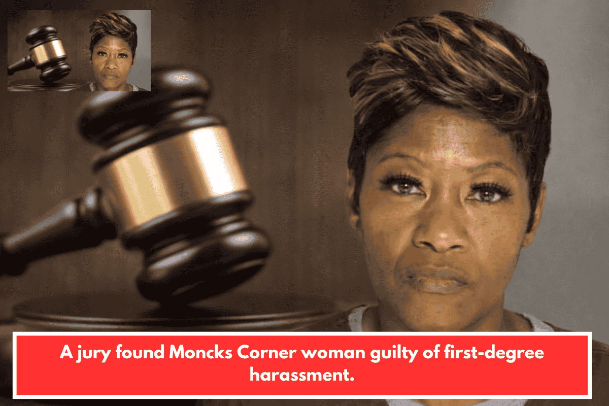 A jury found Moncks Corner woman guilty of first-degree harassment.